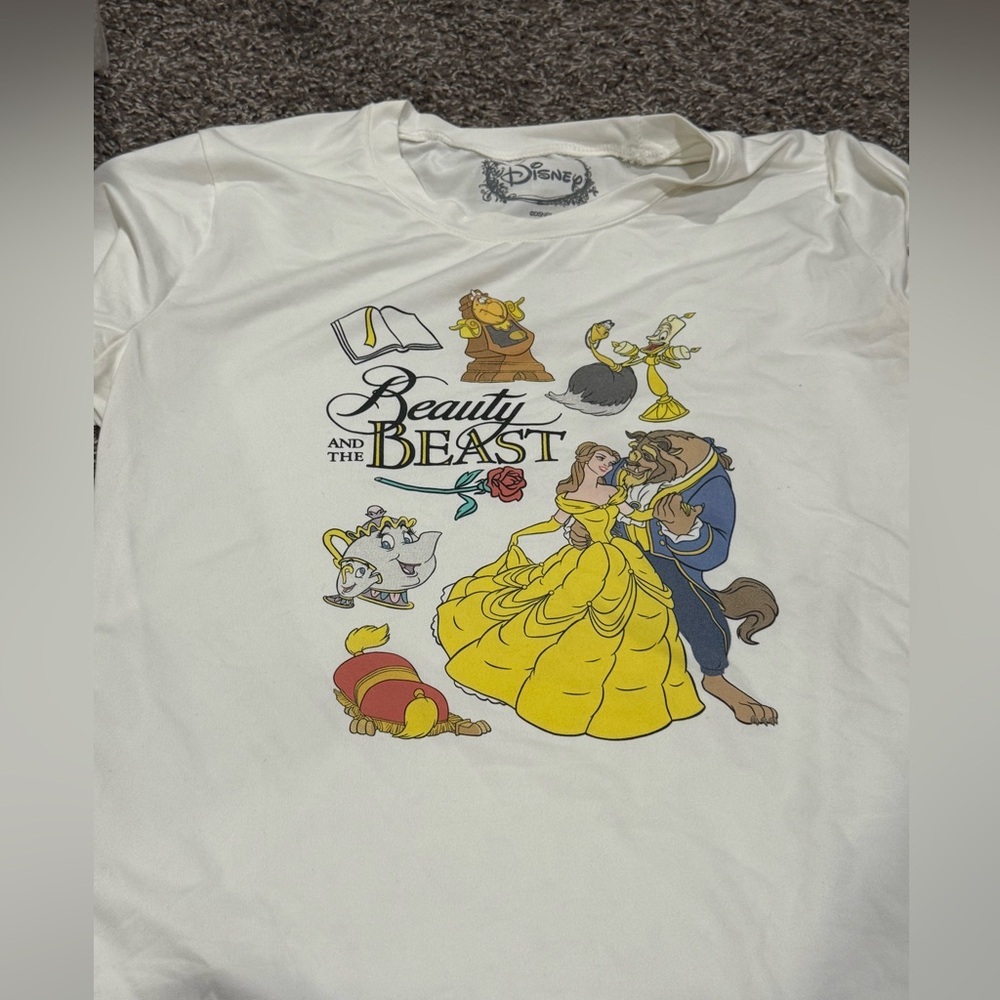 🌽Bamboo soft Disney Beauty and the Beast Graphic Tee